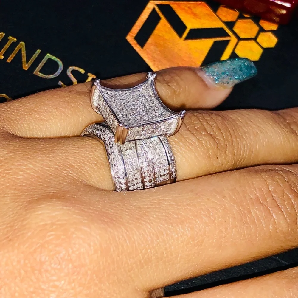 Real diamond women head turner ring free appraisal and posh authenticity incl. - Picture 6 of 7